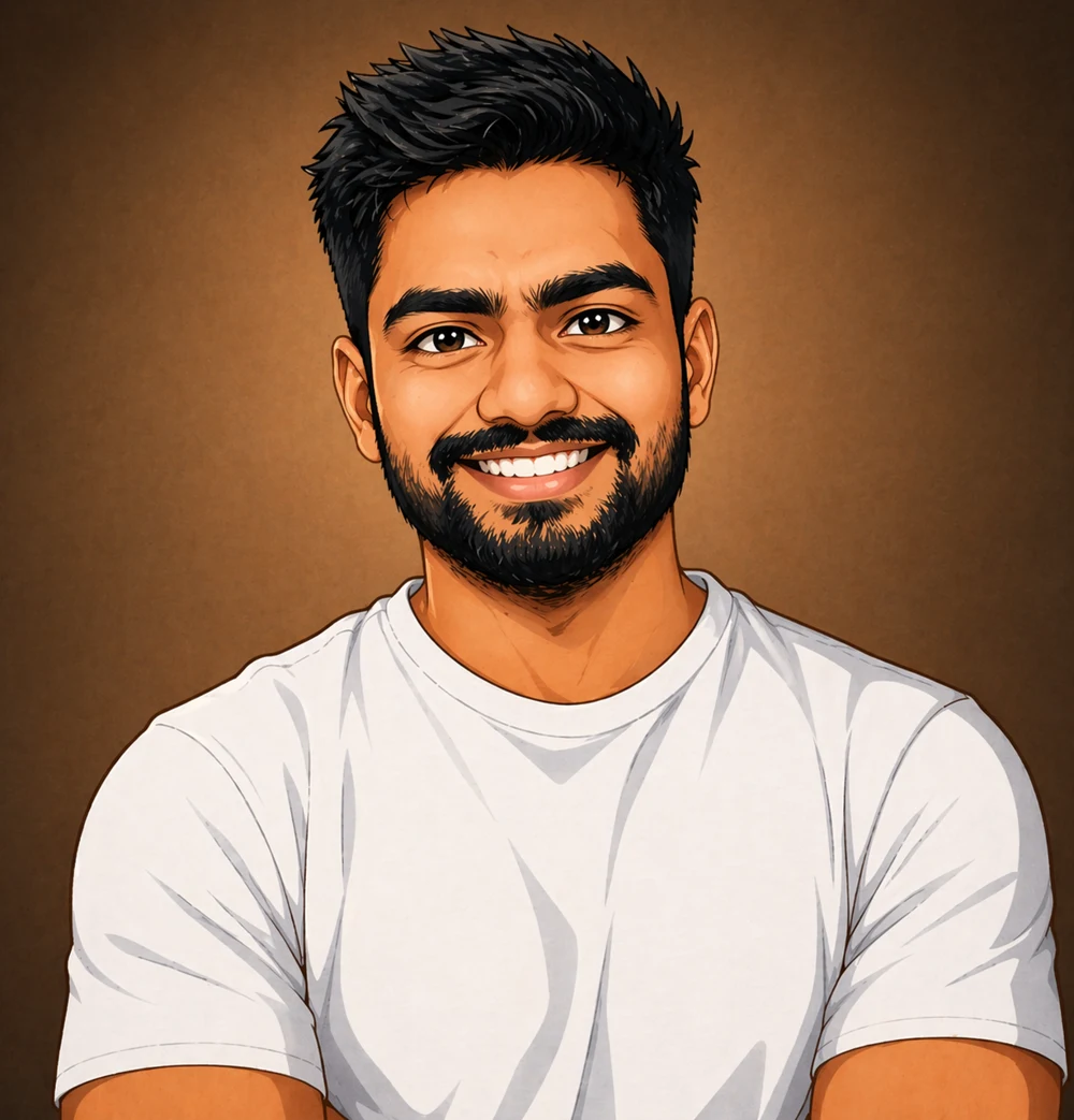 Illustrated portrait of Ankit Sharma